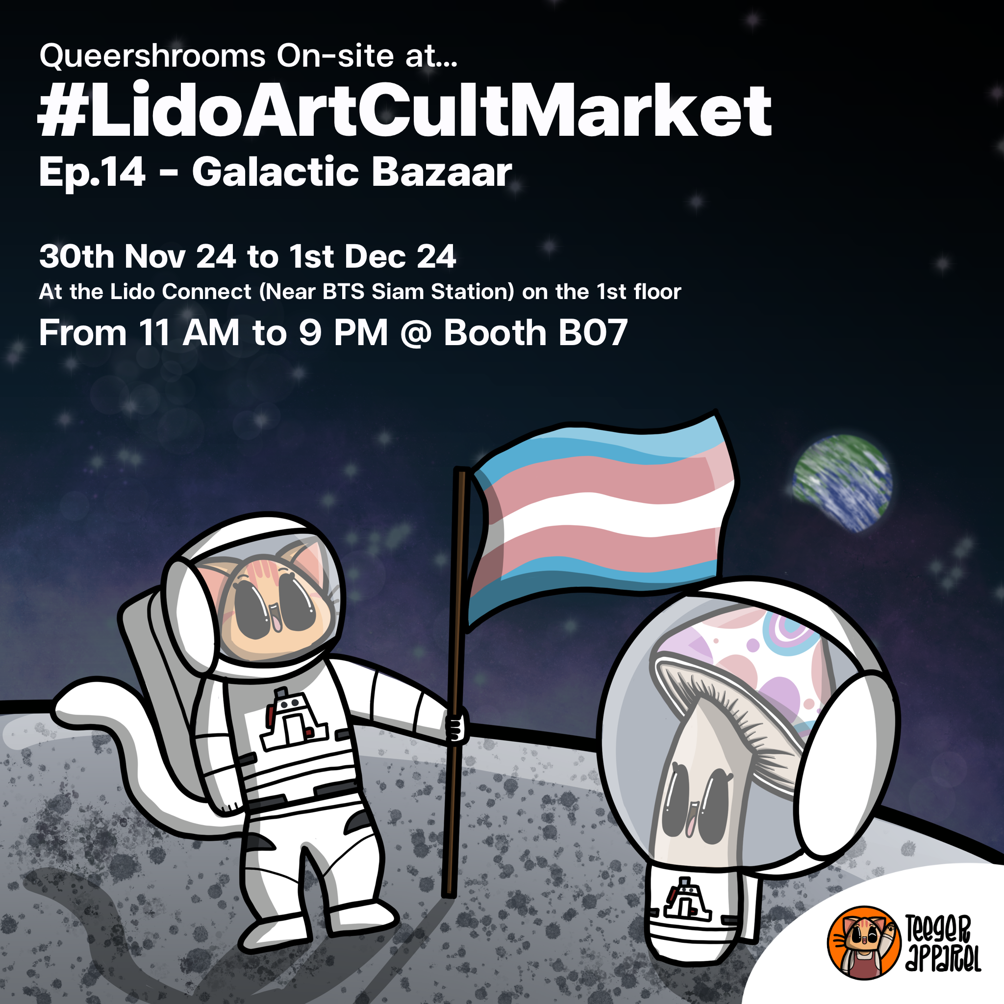 Queershrooms On-site #2 at Lido Artcult Market Ep.14 – Galactic Bazaar